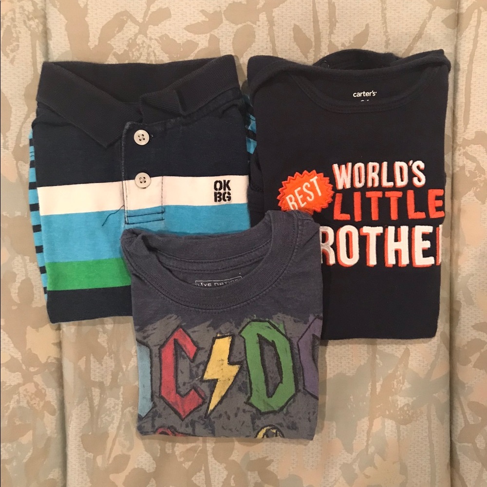 ✖️3️⃣ Bundle of little boys shirts, size 24 months